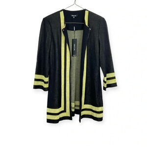 Misook Black Cardigan Jacket Longline XS